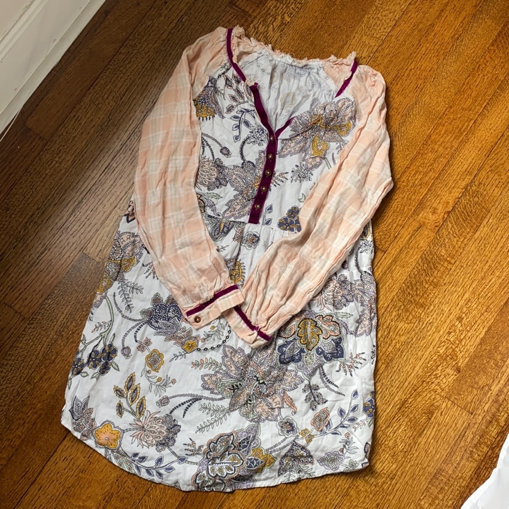Anthropologie Long Sleeve Sleep Dress